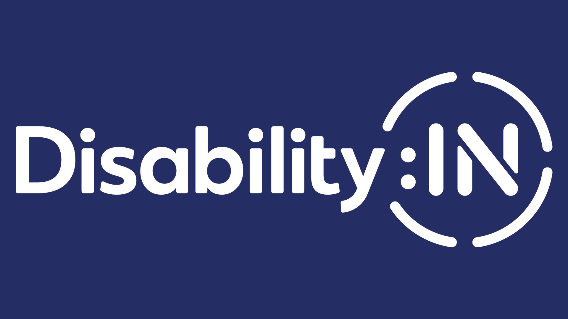 DisabilityIN logo on indigo