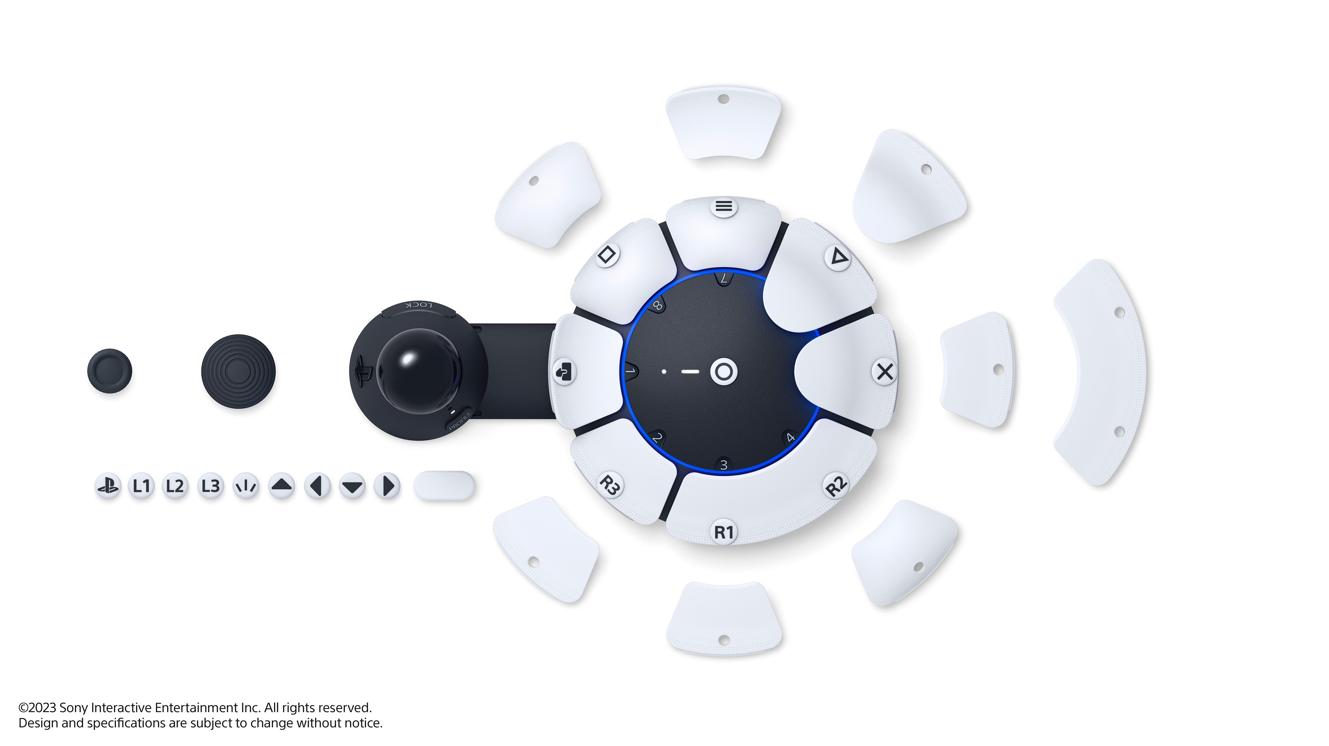 The Access Controller and all its components, including the various buttons. 
