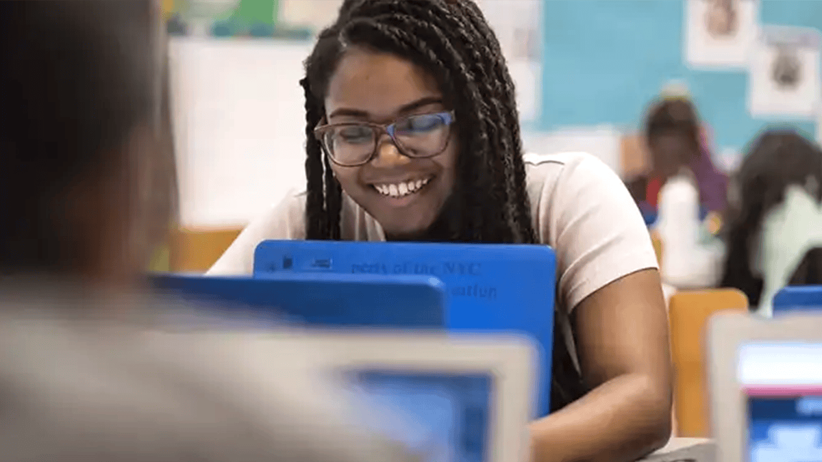 Girl working on her laptop