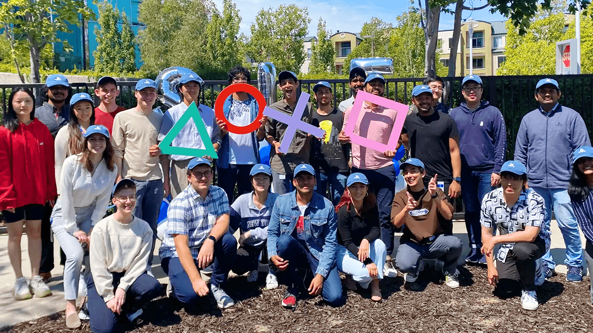 Group photo of Sony Interactive interns